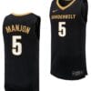 Ezra Manjon Jersey #5 Vanderbilt Commodores Replica Basketball uniform Black