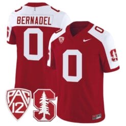 Gaethan Bernadel Jersey #0 Standford Cardinal Jersey Vapor Limited College Football Crimson Alternate