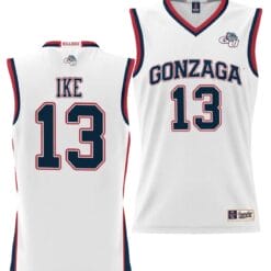 Graham Ike Jersey #13 Gonzaga Bulldogs NIL College Basketball Lightweight White