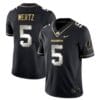 Graham Mertz Jersey #5 Wisconsin Badgers Gold Vapor College Football Black Limited