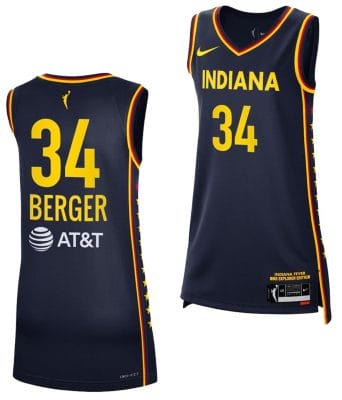 Grace Berger Jersey #34 Indiana Fever 2023 WNBA Draft Jersey Exclusive Edition Navy
