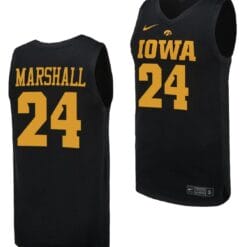 Gabbie Marshall Jersey #24 Iowa Hawkeyes Basketball uniform 2023-24 Black