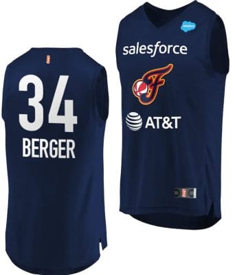 Grace Berger Jersey #34 Indiana Fever 2023 WNBA Draft Jersey Replica Navy