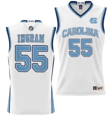 Harrison Ingram Jersey #55 UNC Tar Heels NIL College Basketball Lightweight White