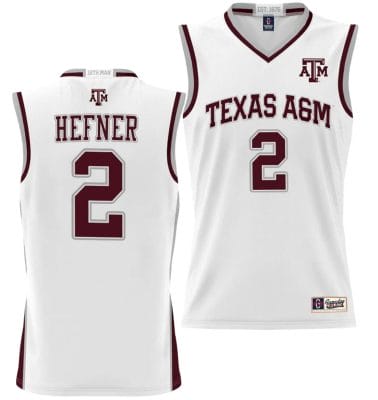 Hayden Hefner Jersey #2 Texas Aggies NIL College Basketball Jersey Lightweight White