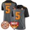 Hendon Hooker Jersey #5 Tennessee Volunteers Football Cheez It Citrus Bowl Patch Smoke Gray