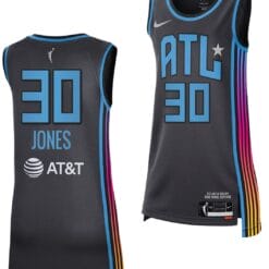 Haley Jones Jersey #30 Rebel Edition Atlanta Dream 2023 WNBA Draft Black