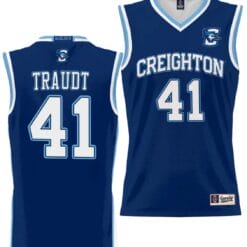Isaac Traudt Jersey #41 Creighton Bluejays College NIL Basketball Lightweight Blue