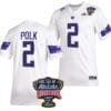JaLynn Polk Jersey #2 Washington Huskies Allstate Sugar Bowl Patch 2024 College Football White