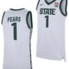 Jeremy Fears Jersey #1 Michigan State Spartans Replica Basketball 2023-24 White