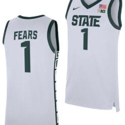 Jeremy Fears Jersey #1 Michigan State Spartans Replica Basketball 2023-24 White