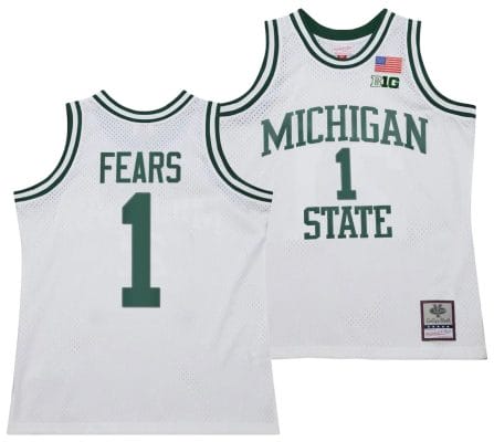 Jeremy Fears Jersey #1 Michigan State Spartans 125th Basketball Anniversary 1990 Throwback White