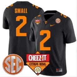 Jabari Small Jersey #2 Tennessee Volunteers Football Cheez It Citrus Bowl Patch Black