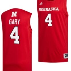 Juwan Gary Jersey #4 Nebraska Cornhuskers Basketball Swingman 2023-24 Red