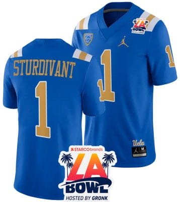 J Michael Sturdivant Jersey #1 UCLA Bruins 2023 LA Bowl College Football Blue