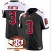 Jermaine Burton Jersey #3 Alabama Crimson SEC Championship 2023 Patch Vapor Limited Football Black Alternate