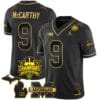 JJ McCarthy Jersey #9 Michigan Wolverines 2023 Big Ten Champions Patch Stitched Black Gold
