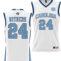 JaeLyn Withers Jersey #24 UNC Tar Heels NIL College Basketball Lightweight White