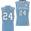 JaeLyn Withers Jersey #24 UNC Tar Heels NIL College Basketball Lightweight Blue
