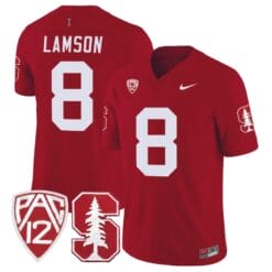 Justin Lamson Jersey #8 Standford Cardinal Jersey Vapor Limited College Football Crimson