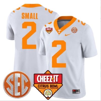 Jabari Small Jersey #2 Tennessee Volunteers Football Cheez It Citrus Bowl Patch White
