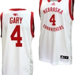 Juwan Gary Jersey #4 Nebraska Cornhuskers Basketball Home Uniform 2023-24 White