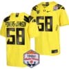 Jackson Powers Johnson Jersey #58 Oregon Ducks Fiesta Bowl Patch 2024 Football Yellow