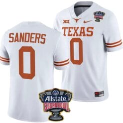 Ja Tavion Sanders Jersey #0 Texas Longhorns Allstate Sugar Bowl Patch 2024 College Football White