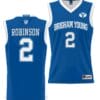 Jaxson Robinson Jersey #2 BYU Cougars NIL College Basketball Jersey Lightweight Royal
