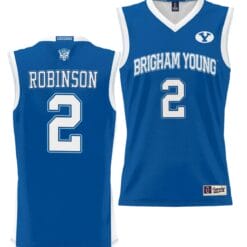 Jaxson Robinson Jersey #2 BYU Cougars NIL College Basketball Jersey Lightweight Royal