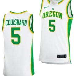 Jermaine Couisnard Jersey #5 Oregon Ducks 2023-24 College Basketball uniform White