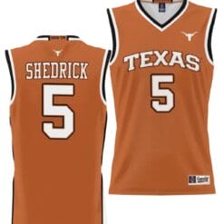 Kadin Shedrick Jersey #5 Texas Longhorns NIL College Basketball Lightweight Orange