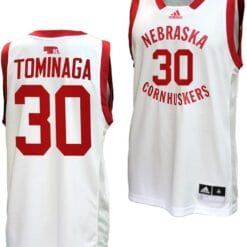 Keisei Tominaga Jersey #30 Nebraska Cornhuskers Basketball Home Uniform 2023-24 White