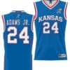 KJ Adams Jr Jersey #24 Kansas Jayhawks NIL College Basketball Lightweight Royal