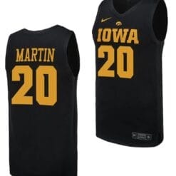Kate Martin Jersey #20 Iowa Hawkeyes Basketball uniform 2023-24 Black