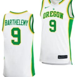 Keeshawn Barthelemy Jersey #9 Oregon Ducks 2023-24 College Basketball uniform White
