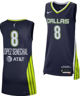 Lou Lopez Senechal Jersey #8 Dallas Wings 2023 WNBA Draft Explorer Edition Navy