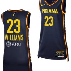 LaDazhia Williams Jersey #23 Indiana Fever 2023 WNBA Draft Jersey Explorer Edition Navy
