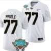 Lokahi Pauole Jersey #77 UCF Knights 2023 Gasparilla Bowl Patch Football White