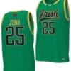 Matt Zona Jersey #25 Notre Dame Fighting Irish Basketball uniform Green