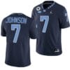Max Johnson Jersey #7 North Carolina Tar Heels Alternate College Football Navy 2024