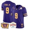 Michael Penix Jr Jersey #9 Washington Huskies Alamo Bowl Patch Football Purple Gold