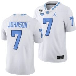 Max Johnson Jersey #7 North Carolina Tar Heels College Football White 2024
