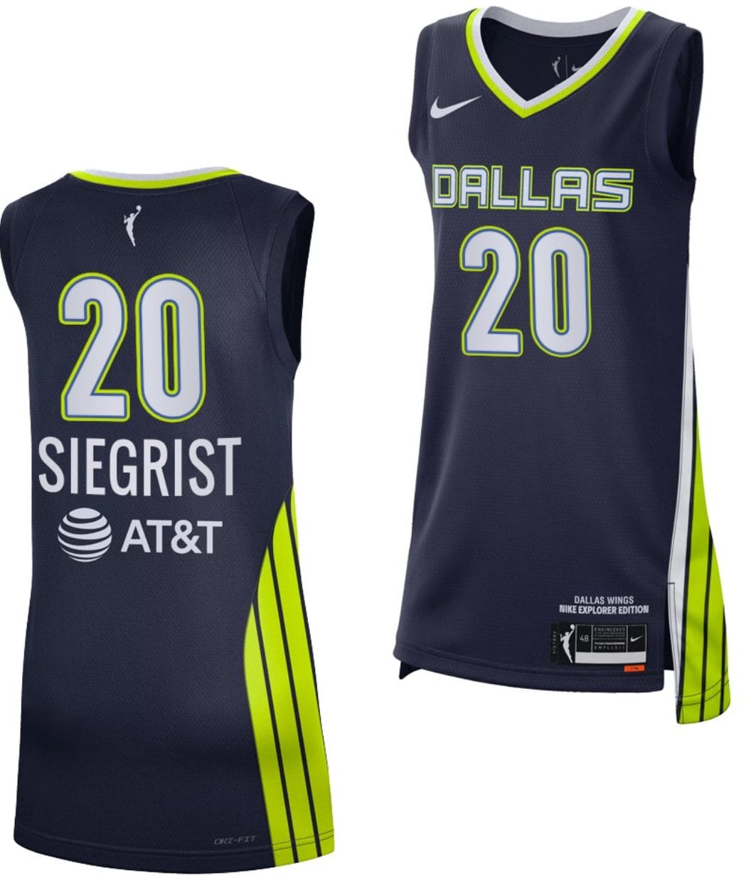 Maddy Siegrist Jersey #20 Dallas Wings 2023 WNBA Draft Jersey Exclusive Edition Navy