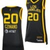 Monika Czinano Jersey #20 Los Angeles Sparks 2023 WNBA Draft Rebel Edition Black