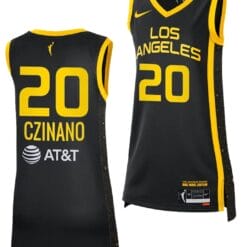 Monika Czinano Jersey #20 Los Angeles Sparks 2023 WNBA Draft Rebel Edition Black