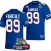 Mason Fairchild Jersey #89 Kansas Jayhawks 2023 Guaranteed Rate Bowl Champs Football Royal