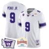 Michael Penix Jr Jersey #9 Washington Huskies Alamo Bowl Patch Football White