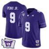 Michael Penix Jr Jersey #9 Washington Huskies Washington Map Patch Football Purple