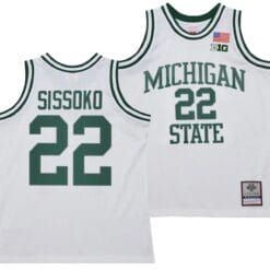 Mady Sissoko Jersey #22 Michigan State Spartans 125th Basketball Anniversary 1990 Throwback White